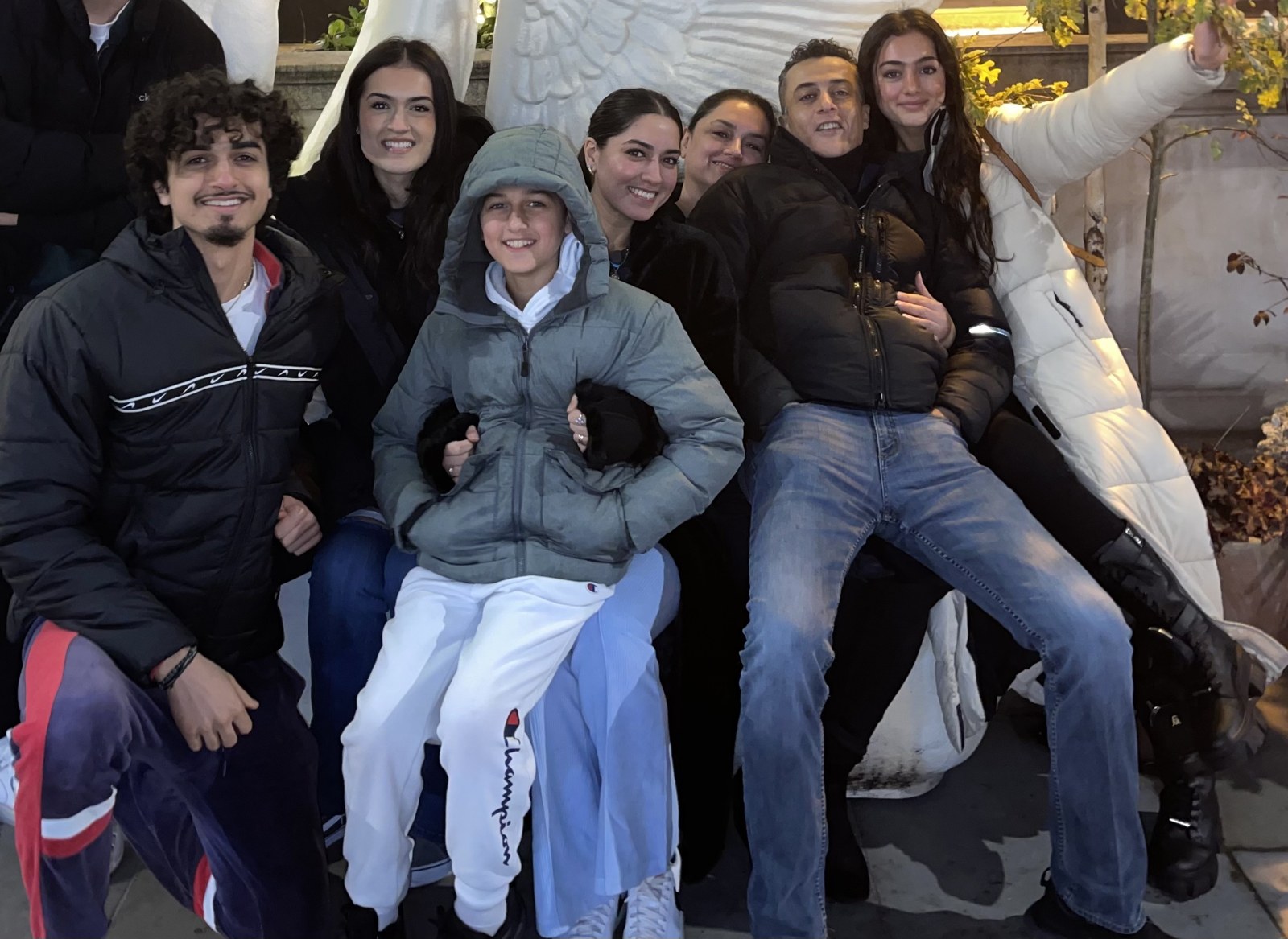 A personal photograph of the Masroor family together
